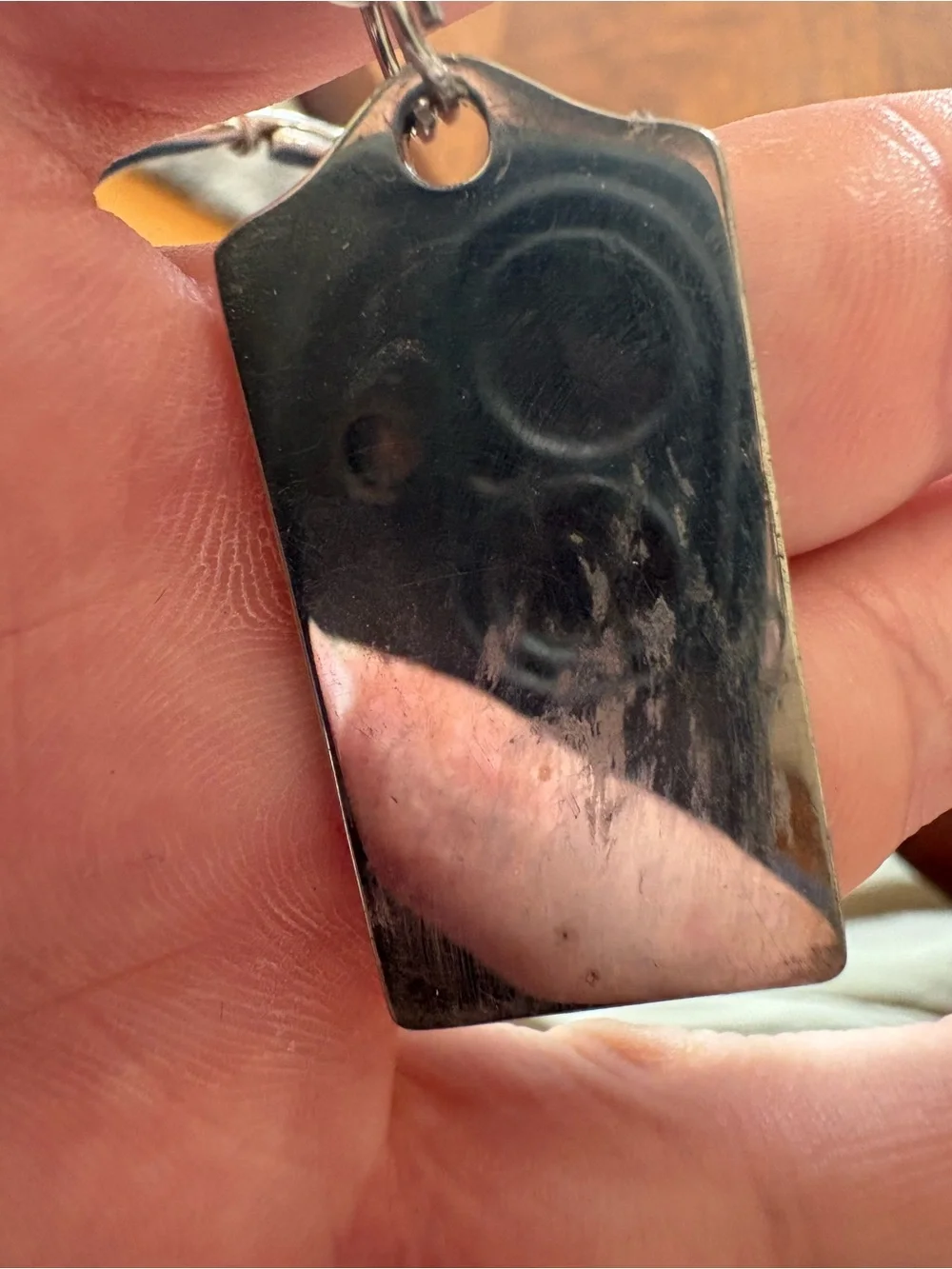vintage Christian Dior silver keychain